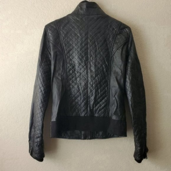 Guess Faux Leather Jacket Black L - Picture 5 of 7